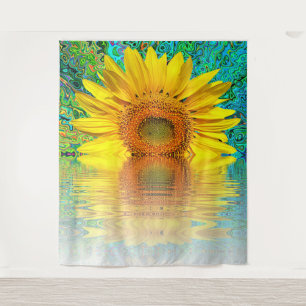 Tapiz de fondo de fotografía de girasol divertido
