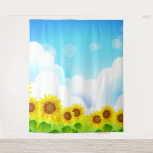 Tapiz de fondo de fotografía de girasol divertido
