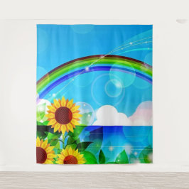 Tapiz de fondo de fotografía de girasol divertido