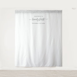 Tapiz de fondo de Silver Glitter 21 para fotos