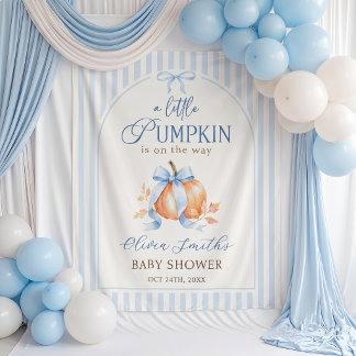Tapiz de fondo de tela para baby shower de calabac