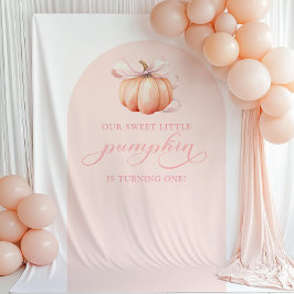 Tapiz de fondo del arco Baby Shower de calabaza