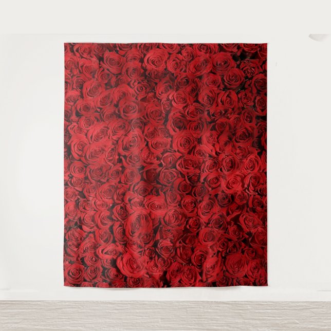 Tapiz de fondo floral de rosa roja para fotografía (Anverso)