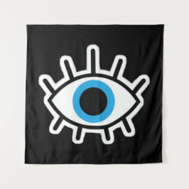 Tapiz de fondo negro de diseño de ojos