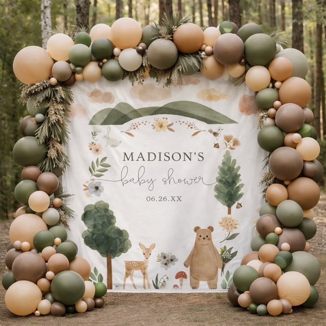Tapiz de fondo para baby shower boho bosque (Subido por el creador)