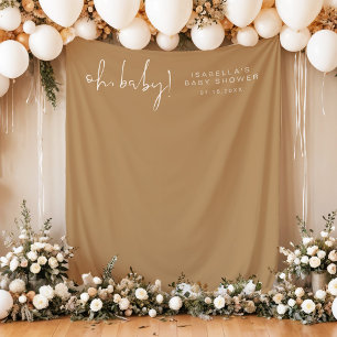Tapiz de fotos de Baby Shower INDIE Boho tonos ter
