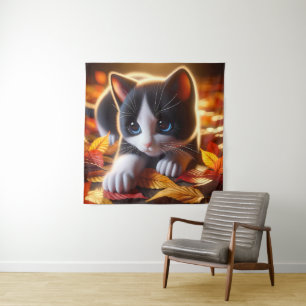 Tapiz De Gatitos De Otoño