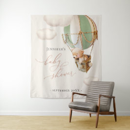 Tapiz de globos de oso verde