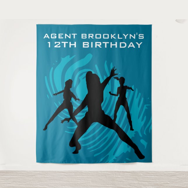 Tapiz de huellas dactilares Fiesta espía personali (Anverso)