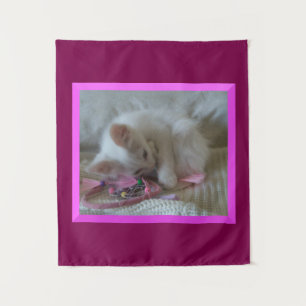 Tapiz de Kitten blanco