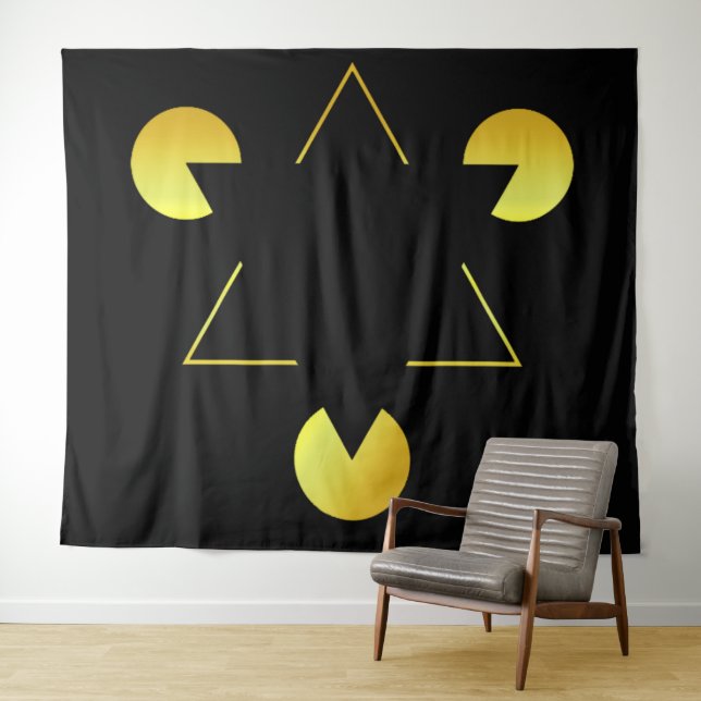 Tapiz de la ilusión de la estrella dorada (In situ (horizontal))