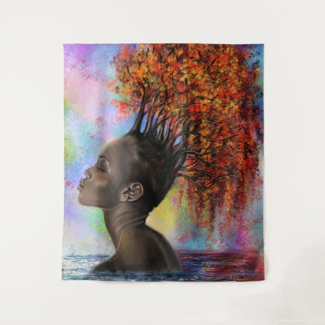 Tapiz de la mujer de otoño (Anverso)