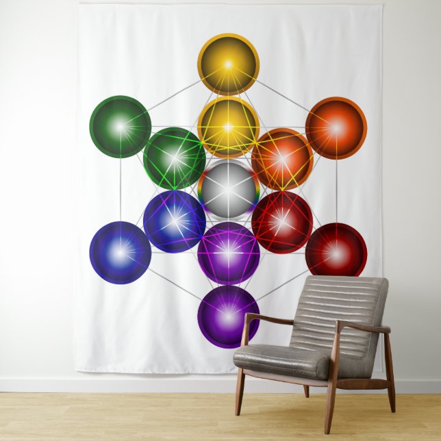 Tapiz de la serie de cubos V1 de Metatron (In situ)