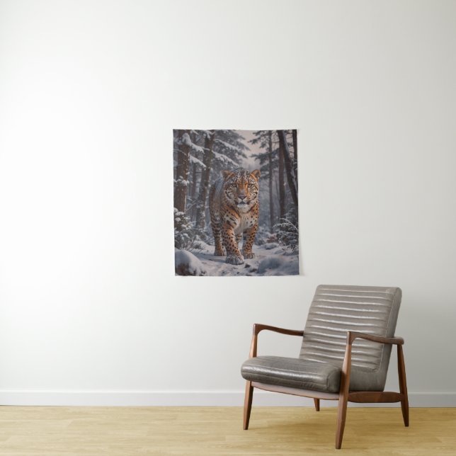 Tapiz de leopardo de invierno (In situ)