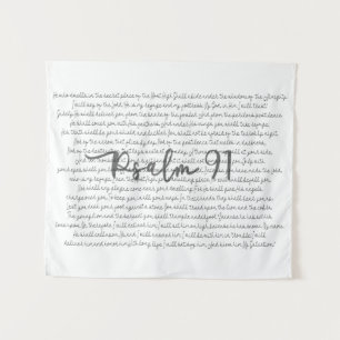 Tapiz de Letra de Arte de Escritura del Salmo 91