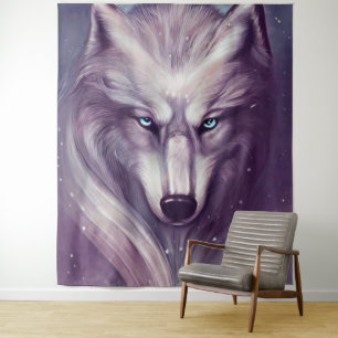Tapiz de lobo espiritual
