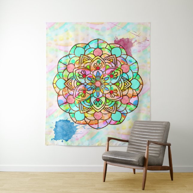 Tapiz de Lotus Mandala (In situ)