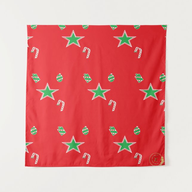 Tapiz de lunares de Navidad (Anverso)