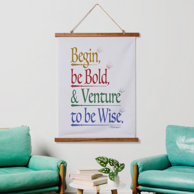 Tapiz De Madera De Cita De Horacio Magnético (Sala de estar)