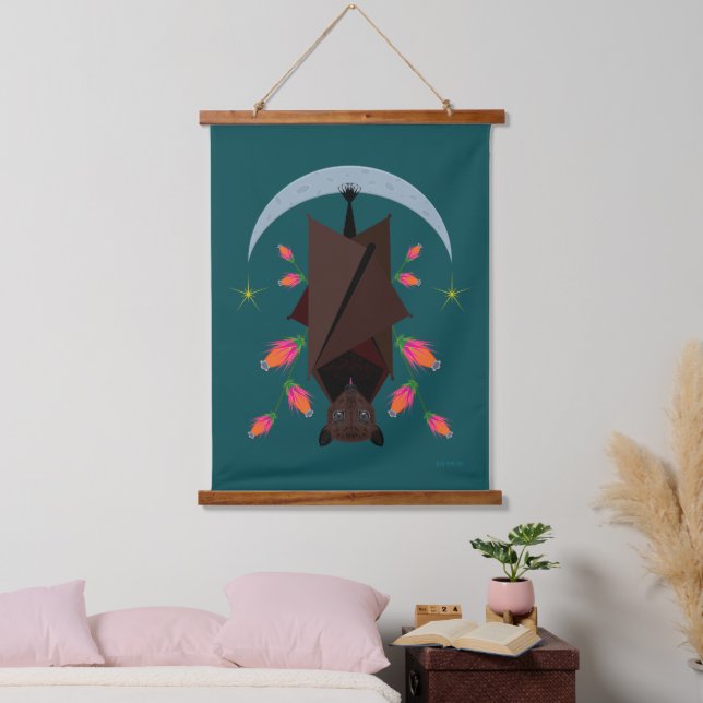 Tapiz de madera Verde azulada de Fox Voladora (Dormitorio)