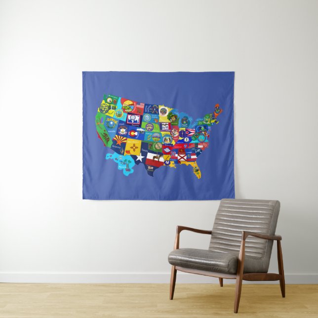 Tapiz de mapas de EE.UU. (In situ (horizontal))