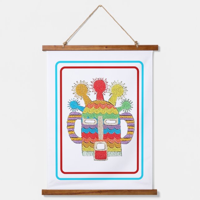 Tapiz de máscara de huma de Diablo - fondo blanco (Anverso)