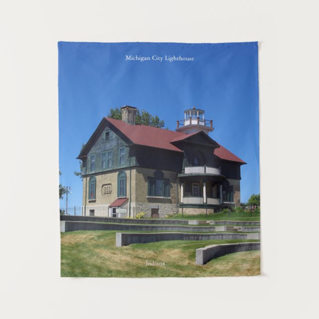 tapiz de Michigan City Lighthouse (Anverso)