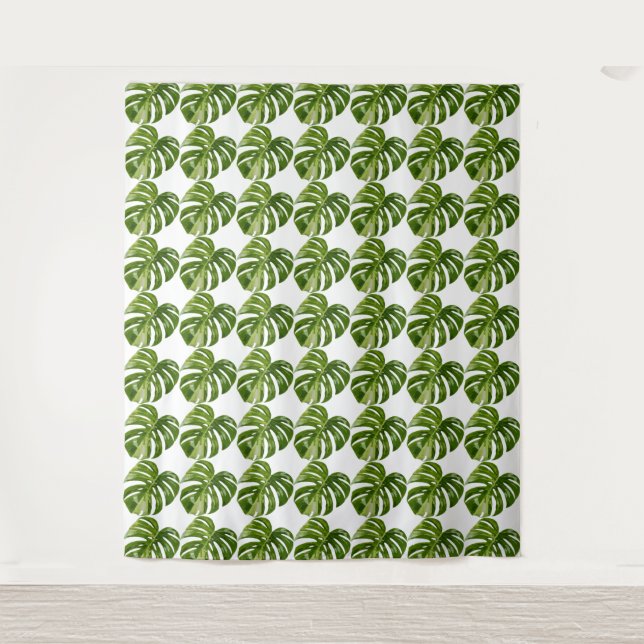Tapiz de Monstera Albo — Gran Variegación Rara (Anverso)