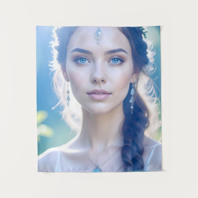 Tapiz De Mujer Ethereal Blue Eyes (Anverso)