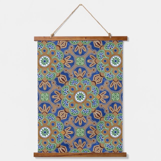 Tapiz De Muro De Madera Con Diseño De Medallón (Anverso)