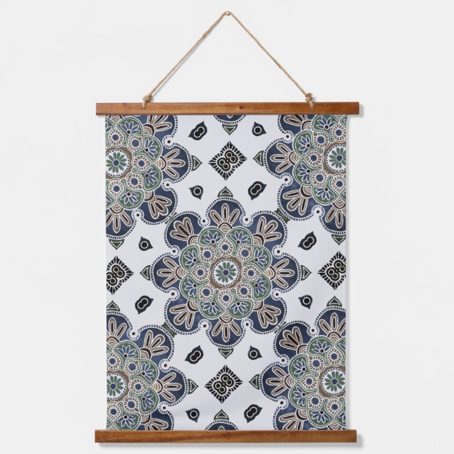 Tapiz De Muro De Madera Con Diseño De Medallón (Anverso)