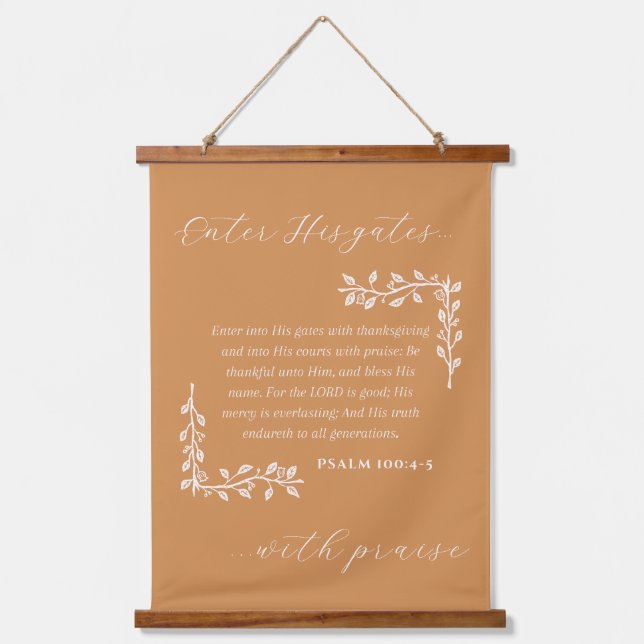 Tapiz de Muro de Madera con temática de las Escrit (Anverso)