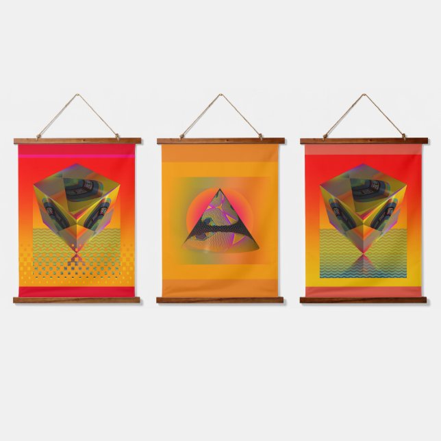 Tapiz De Muro De Madera Geo (Triple)