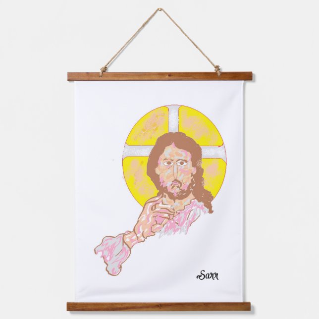 Tapiz de Muro de Madera Topada : Jesucristo (Anverso)