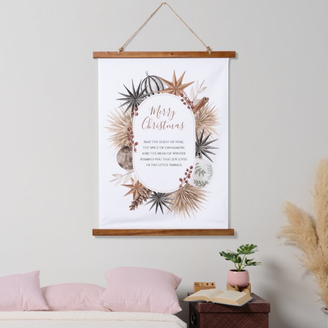 Tapiz de Navidades personalizados botánicos rusos (Dormitorio)