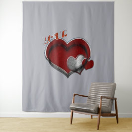 Tapiz de negocios Gris y Heart Magic Extra-Large