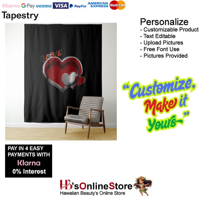 Tapiz de Negocios Negros de Magia del Corazón Extr (Heart Magic Black Business Tapestry Extra-Large.)