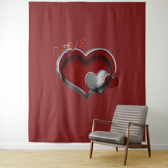 Tapiz de negocios rojo de corazón mágico extra gra (In situ)