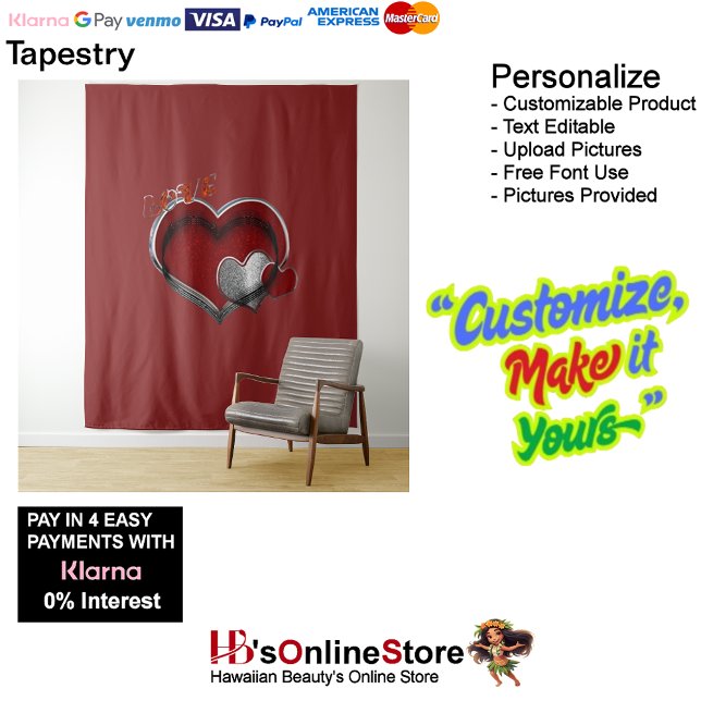 Tapiz de negocios rojo de corazón mágico extra gra (Heart Magic Red Business Tapestry Extra-Large.)