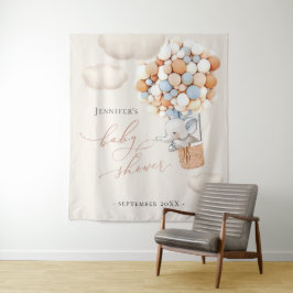 Tapiz de nubes de globo aerostático de elefante