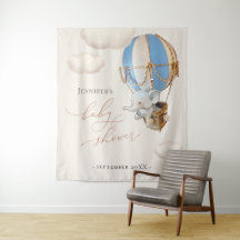 Tapiz de nubes de globo aerostático de elefante