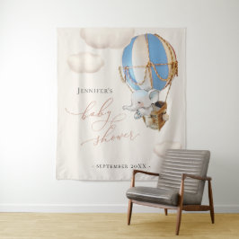 Tapiz de nubes de globo aerostático de elefante