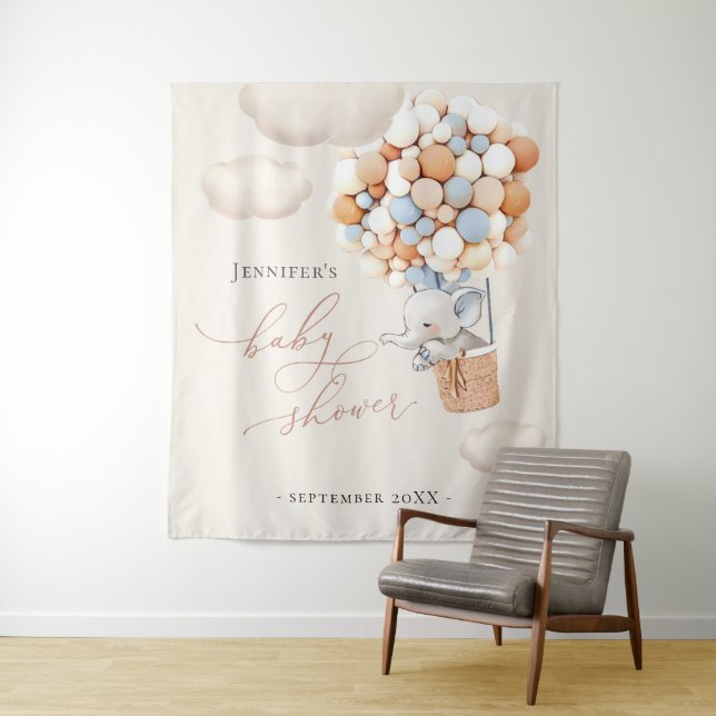 Tapiz de nubes de globos elefantes (In situ)