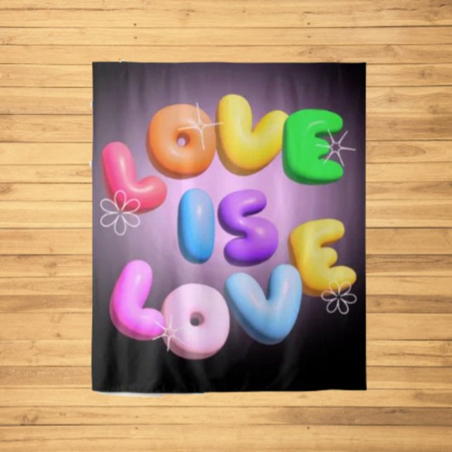 Tapiz de Orgullo Arcoíris 3D "Love Is Love" (Subido por el creador)