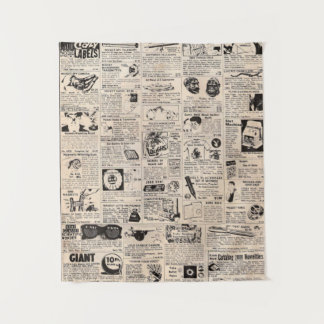 Tapiz de páginas de anuncios clasificadas de histo