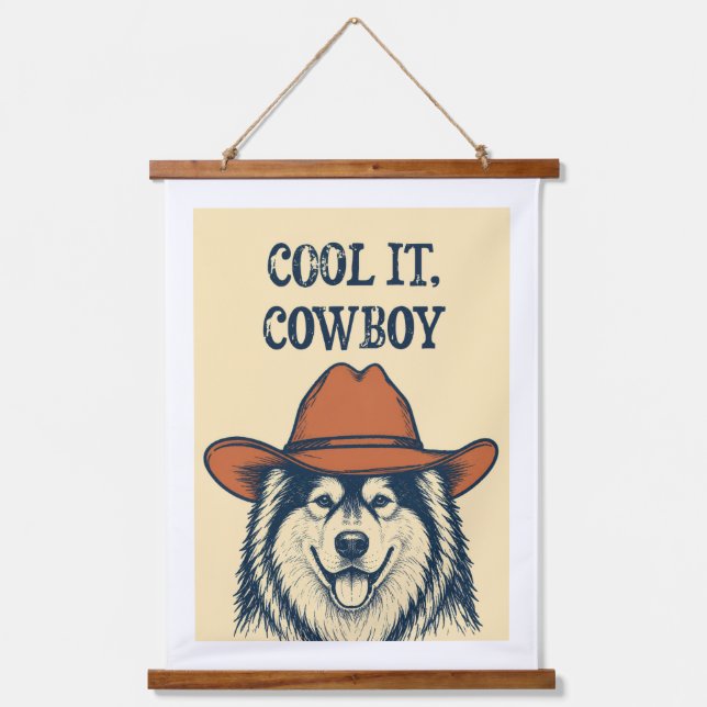 Tapiz de pared "Cálmate, Vaquero". (Anverso)