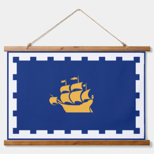 Tapiz de pared con bandera de la ciudad de Quebec,