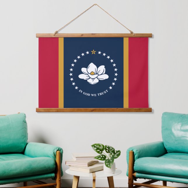 Tapiz de pared con bandera de Mississippi State, E (Sala de estar)