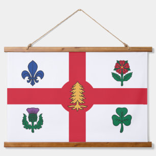 Tapiz de pared con bandera de Montreal, Quebec