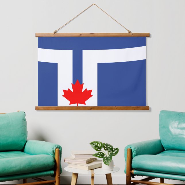 Tapiz de pared con bandera de Toronto, Canadá (Sala de estar)